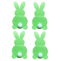 AJKSFHIU Easter Bunny Utensil Cutlery Holders,4pcs Easter Flatware Holders Pouch Bags Felt Silverware Holder Bag,Utensil Sleeve for Knife forks Easter Table Decoration Wedding Birthday Party