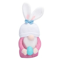 AJKSFHIU Easter Gnomes Plush Decorations,Happy Easter Gnome Plush Doll,Leprechaun Rainbow Plush Handmade Doll,Flower Plush Elf Toy for Home Decorations Easter Gifts for Kids Women