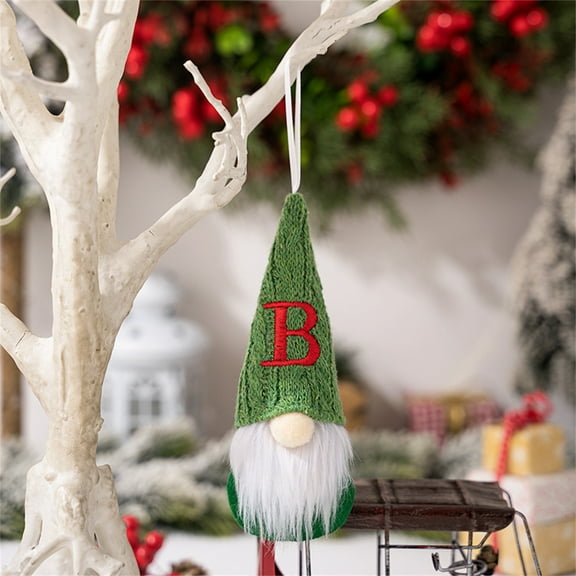 AJKSFHIU Gnomes Ornaments for Christmas Tree,Christmas Tree Hanging Gnomes Ornaments ,DIY Handmade Plush Gnomes Letters Santa Hanging Home Decorations for Indoor&Outdoor Holiday Party