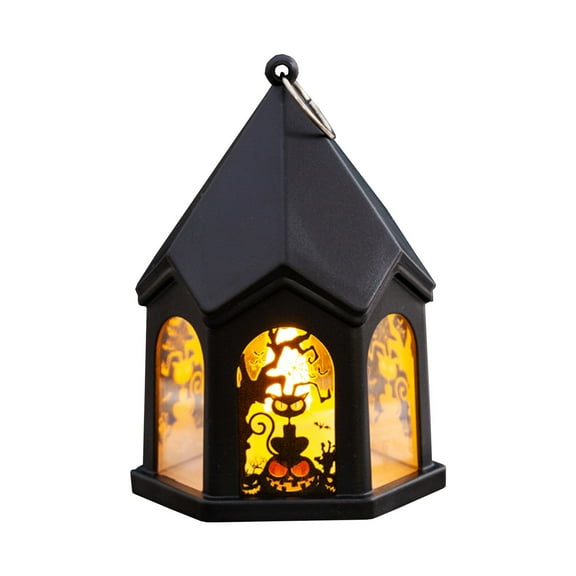 AJKSFHIU Halloween Candle Lights,Small Portable LED Hanging Retro Lantern Ornaments,Multifunctional Porch Party Halloween Decoration Outdoor Garden Halloween Party Decoration