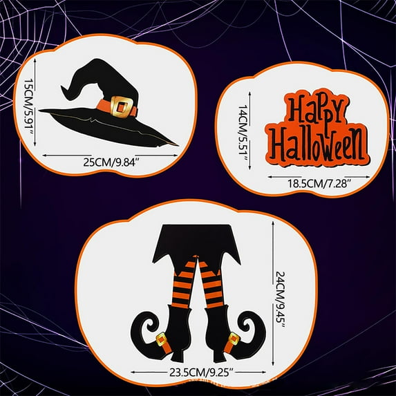 AJKSFHIU Halloween Decor 2024,Halloween Decorations Outdoor,Halloween Ornaments Decorations for Indoors,Witch Ghost Door Sign Halloween Spooky Pendant Pumpkin Skeleton Decoration Props