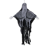 AJKSFHIU Halloween Ghosts Decorations Outdoor,Halloween Garden Ghosts Horrible Decor,Halloween Hanging Ghost Chain,Hanging Ghost House Decoration Glowing Sound Halloween Prop Terror Decor