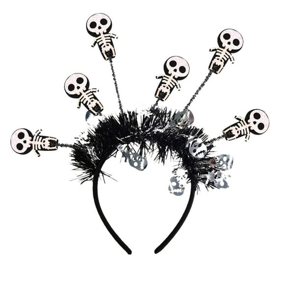 AJKSFHIU Halloween Headbands for Women,Girls Halloween Headband,Day Of The Dead Hair Hoop Headband,Halloween Headband Pumpkin Spider Hair Halloween Party Environment Layout Radial Headband