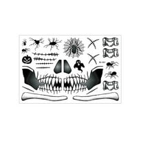 AJKSFHIU Halloween Stickers for Window,Halloween Decoration Wall Clings Stickers,Window Clings Stickers,Halloween Stickers Simulation Horror Bleeding Fake Wound Contusion Scar Makeup Face Stickers