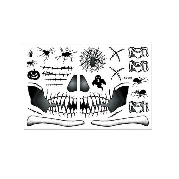 Chamoist Halloween Stickers for Window,Halloween Decoration Wall Clings Stickers,Window Clings Stickers,Halloween Stickers Simulation Horror Bleeding Fake Wound Contusion Scar Makeup Face Stickers