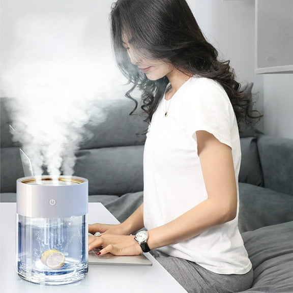 AJKSFHIU Humidifier for Room Cool Mist Large for Bedroom,Portable 2000ml Small Humidifiers for Bedroom,Usb Personal Desktop Portable Humidifiers for Travel,Office,Car,Home,3 Mist Modes,Quiet