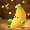 thumbnail image 1 of Kids Night Light,Green Banana Cute Night Lamp,Soft Silicone Nursery Nightlight,Rechargeable Dimmable Small Desk Lamp Desk Decor Mood Lamp Gift,Egg Light for Nursery Kawaii Room Decor, 1 of 9