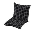 thumbnail image 1 of Chamoist Outdoor Tufted Low Back Cushions, Solid Fluffy Seat and Back Chair Cushion with Ties, Patio Replacement Rocking Chair Cushion for Outdoor Furniture Use(45x30x4cm), 1 of 6