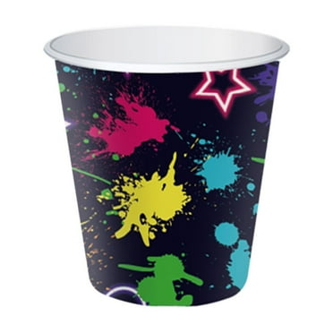 AJKSFHIU Paper Cups, Disposable Starry Paper Cups,Mini Mouthwash Cups, Disposable Bathroom Cups, Small Paper Drinking Cups Espresso Cups for Home Office Travel Picnic Party Supplies(16pc)