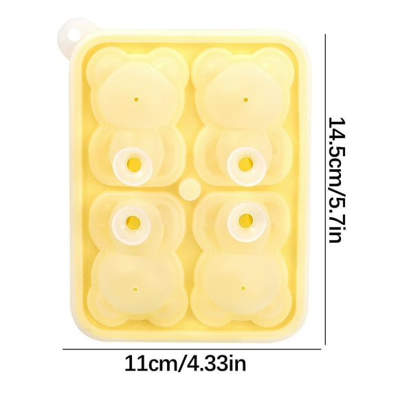 AJKSFHIU Silicone Mold Ice Tray,Bear Ice Molds,Ice Cube Trays Mold To Make Lovely 3D Diy Drink Ice Coffee Juice,Bear Silicone Candy Soap Candle Chocolate Mold for Holiday Christmas Party Gif