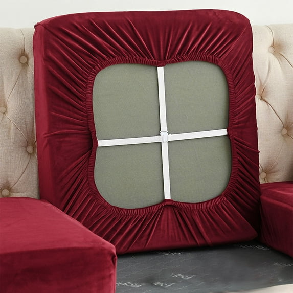 AJKSFHIU Sofa Slipcovers,Velvet Couch Cushion Covers,Stretch Velvet T Cushion Sofa Slipcovers,Individually Sofa Cushion Covers for Cushion Couch Seat,Cushion Covers for Sofa Seat
