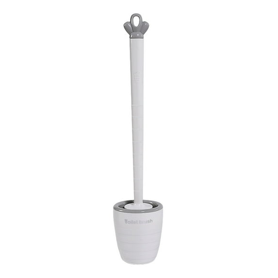 AJKSFHIU Toilet Brush and Holder,Toilet Bowl Brush with Long Handle, Bathroom Toilet Brush Plunger Wall Mounted Brush Flexible Brush Clean To Corner and with Cover Cleaner Brush Set