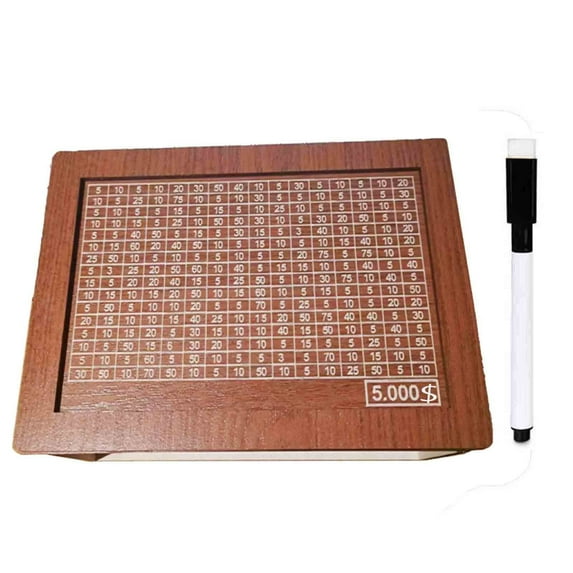 Chamoist Wooden Money Saving Challenge Box,Fully Assembled Piggy Bank,Piggy Bank for Adults Kids,Wooden Coin Bank,Cash Vault Money Saving Box with Counter,$5000 Savings Challenge Money Box