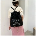 AJKSFHIU Harajuku Letter Fresh Canvas Shoulder Bag Student Large