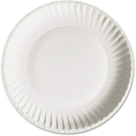 AJM Packaging Corporation White Paper Plates, 9" Diameter, 100 Count