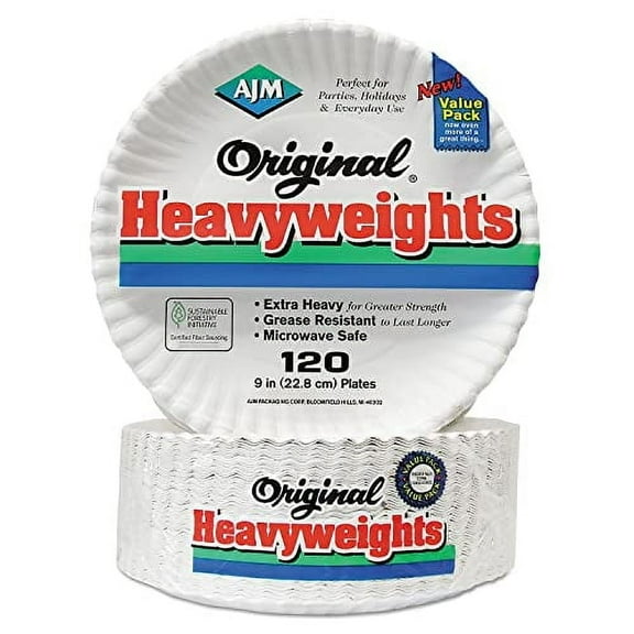 AJM Packaging Plate,Paper,Hvyweight,9-Inch,We (OH9AJBXWH)