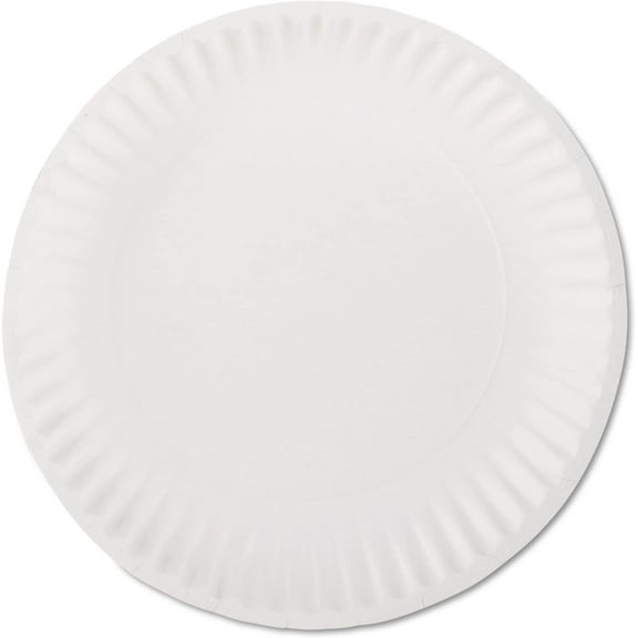 AJMPP9GREWH - White Paper Plates