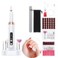 thumbnail image 1 of AJOHBM Electric Nail Drill Machine Cordless Portable Manicure Pedicure Kit for Beginners & Nail Techs, LED Display, 12 Bits 30 Sanding Bands, 3 Gears CW CCW Rechargeable Nail Polishing Set, 1 of 4