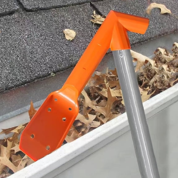 AJOHBM Gutter Cleaning Tool, Clean from Ground & Roof, Remove Gutter Guards, Leaves, Debris, Rain Gutter Cleaner for Home