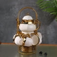 thumbnail image 1 of AJONALAA 20 Pcs Tea Set,European Ceramics Tea Cup Set for Adult,Coffee Cups with Metal Holder,Gold Trim Tea Cup Saucer Sets for Party Deco, (Gold Trim), 1 of 4