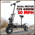thumbnail image 1 of AJOOSOS X60 Electric Scooters for Adults, 50 mph Max Speed Power by 6000W Dual Motor, 50 Miles Long Range, Foldable Electric Scooter with Seat, UL2272 Certified, 1 of 8
