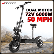 AJOOSOS X60 Electric Scooters for Adults, 50 mph Max Speed Power by 6000W Dual Motor, 50 Miles Long Range, Foldable Electric Scooter with Seat, UL2272 Certified
