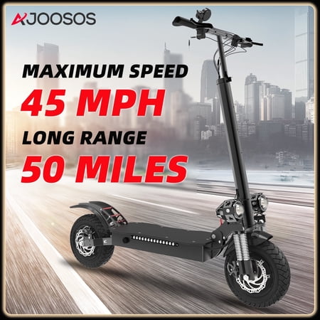 AJOOSOS X700 Dual Motor Electric Scooter Adults, 45 mph & 50 Miles Long Range, Foldable