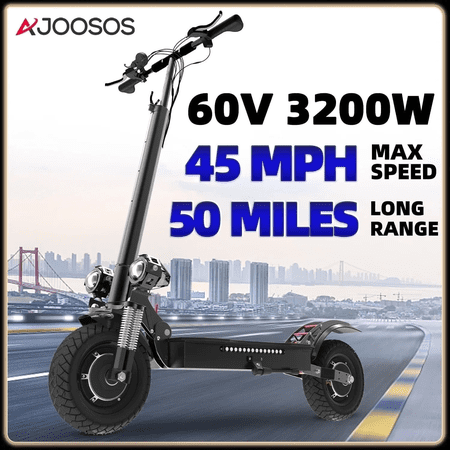 AJOOSOS X700 Electric Scooter for Adults, 3200W Dual Motors, 45 mph Max Speed, 50 Miles Range, Fast Off-Road E-Scooter with Dual Suspension, Foldable, UL2272 Certified