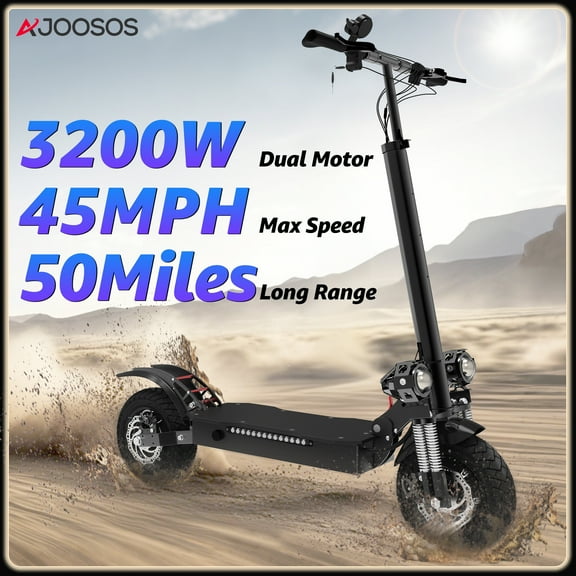AJOOSOS X700 Adult Electric Scooter, 3200W Dual Motors, 45 mph Max Speed, 50 Miles Range, Fast Off-Road Electric Scooter for Adults, Foldable, UL2272 Certified