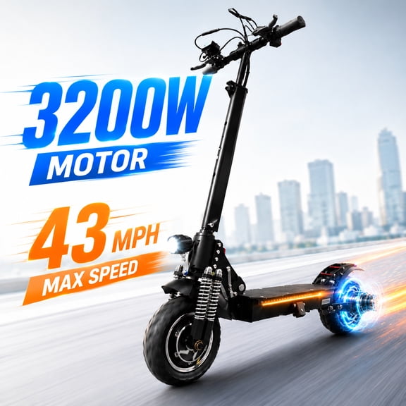 AJOOSOS X750 MAX Electric Scooter for Adults, 3200W Powerful Motor, 43 mph Max Speed Power, 50 Miles Range