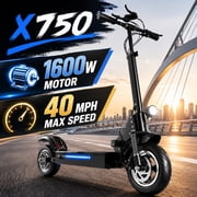 AJOOSOS X750 Electric Scooter, 1600W Motor, 40mph Fast Speed, 50 Miles Long Range, Foldable E-Scooter for Adults, Commuting, 300 Lbs Max Load, UL2272 Certified