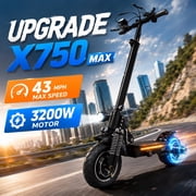 AJOOSOS X750 MAX Electric Scooter, 43 mph Max Speed, 50 Miles Long Range, 3200W Motor, Foldable Scooter Electric for Adults