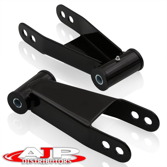 AJP Distributors 1"-2" Adjustable Rear Suspension Drop Kit Leveling Lowering Steel Shackles Bushing Compatible/Replacement For Ford F150 2015 2016 2017 2018 2019 2020 2021 2022 15 16 17 18 19 20 21 22
