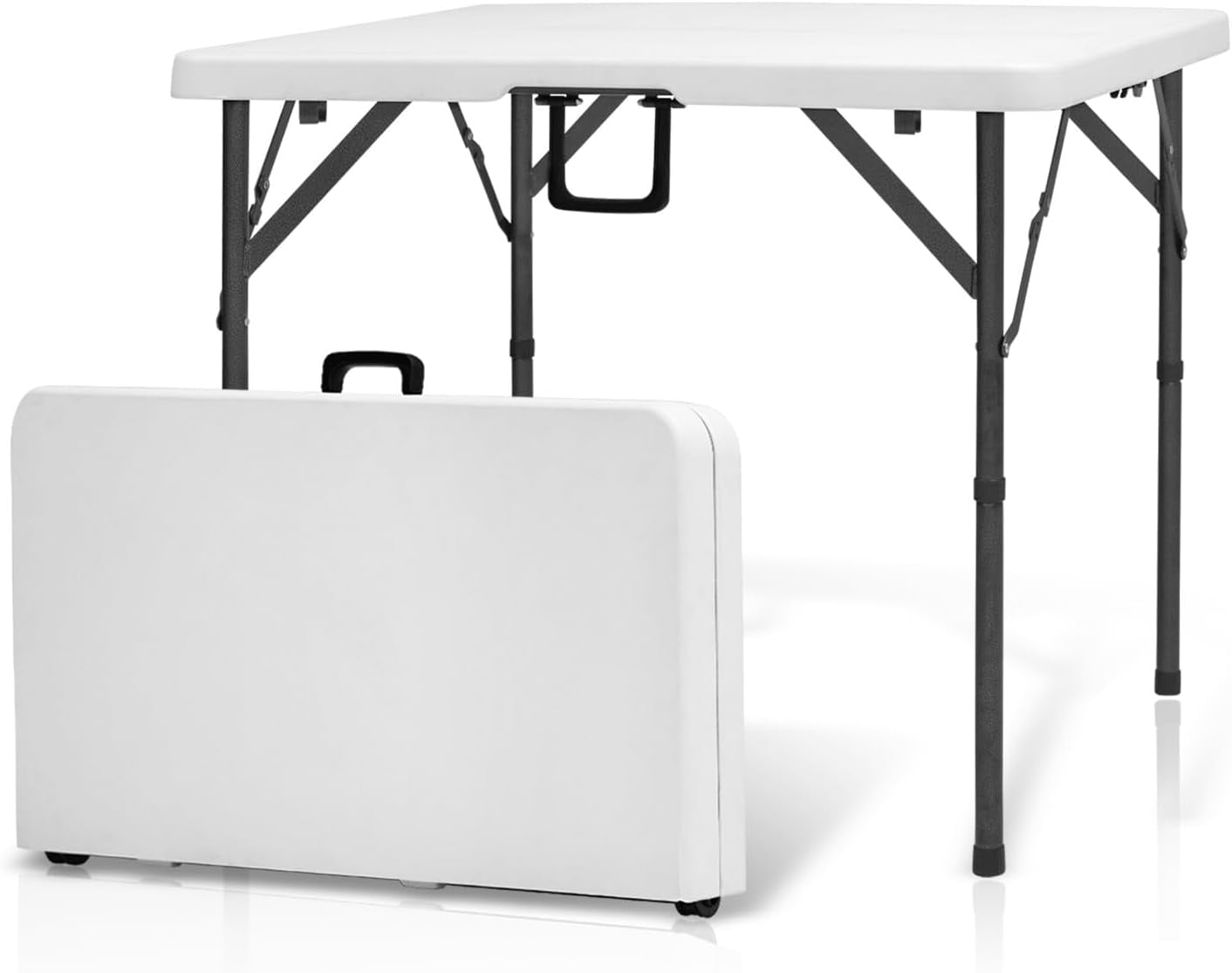 AJP Distributors 3 Foot Portable Plastic Square Folding Card Table 3FT ...