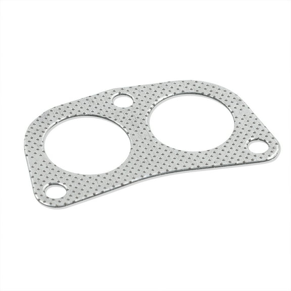 AJP Distributors 4-2-1 Header Manifold Exhaust To Pipe Gasket Connector Adapter Graphite Steel Compatible/Replacement For Honda Accord Civic Del Sol Prelude / Acura Integra D B F H Series Engine Motor