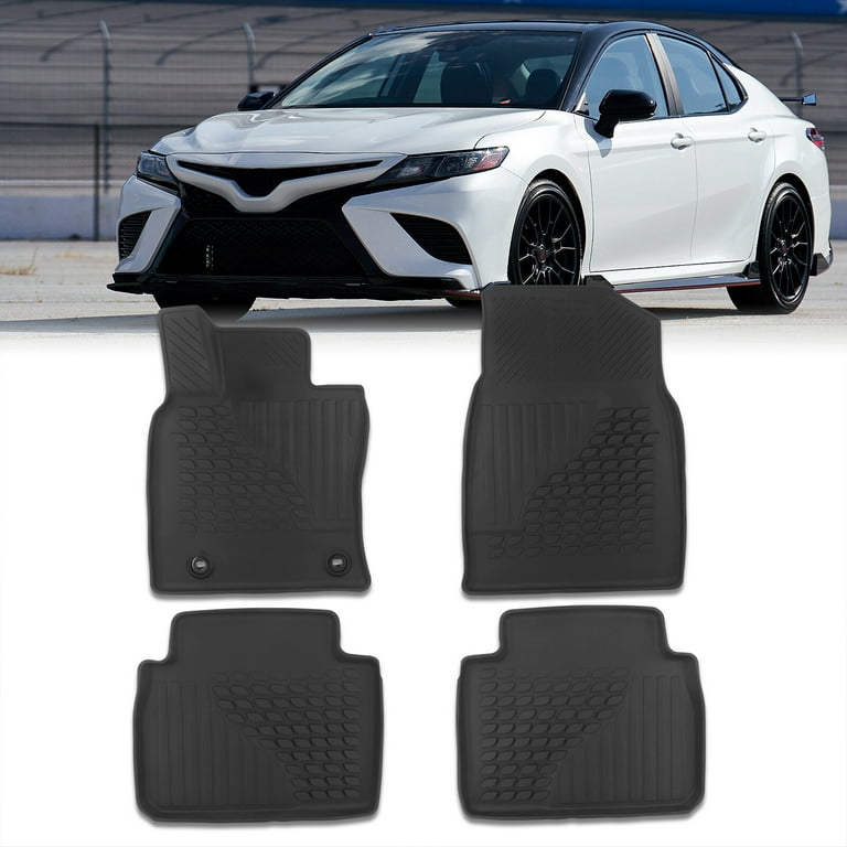 Ajp Distributors 4 Piece All Weather Season Proof Protection Guard Heavy Duty Molded Tpe Rubber Floor Mats Liner Front Rear Set Compatible Replacement For Toyota Camry 2018 2019 2020 2021 2022 2023 Com