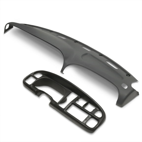 AJP Distributors ABS Material Front Upper Dashboard Dash Board Cover Cap Overlay + Instrument Panel Bezel Black Compatible/Replacement For Ram 1500 2500 3500 1998 1999 2000 2001 2002 98 99 00 01 02