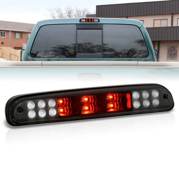 AJP Distributors Black Housing Clear Lens LED Third 3RD Brake Cargo Bed Rear Roof Stop Light Tail Lamp Bar Compatible/Replacement For Ford Ranger 1993-2011 / F250 F350 F450 F550 Super Duty 1999-2016