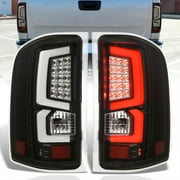 AJP Distributors Black Housing Clear Lens White Tube LED Bar Tail Lights Brake Stop Signal Lamps Assembly Compatible/Replacement For Chevrolet Chevy Silverado 2007 2008 2009 2010 2011 2012 2013 2014