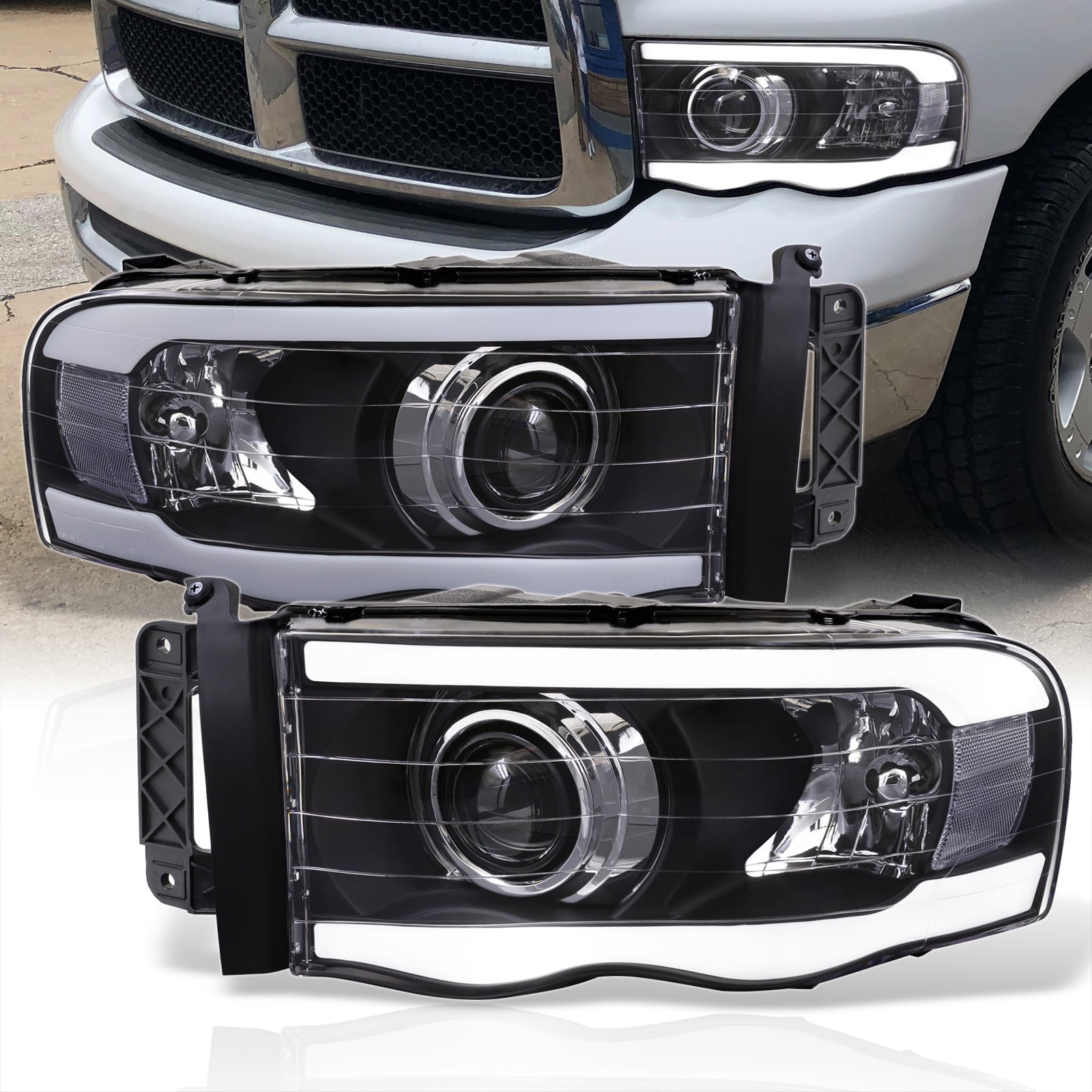 G-PLUS LED DRL Headlights W/o Bulbs Compatible With Chevy Silverado - Foto 8