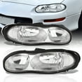 thumbnail image 1 of AJP Distributors Chrome Housing Clear Headlights Driving Signal Bumper Lamps Assembly Pair Left & Right Compatible/Replacement For Chevrolet Chevy Camaro Z28 SS 1998 1999 2000 2001 2002 98 99 00 01 02, 1 of 6