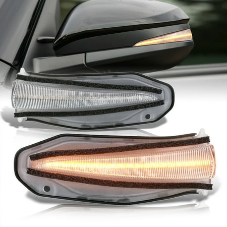 AJP Distributors Clear Lens Sequential LED Side Mirror Turn Signal Lights Lamps Compatible/Replacement For Toyota 4Runner RAV4 2013 2014 2015 2016 2017 2018 2019 2020 2021 13 14 15 16 17 18 19 20 21