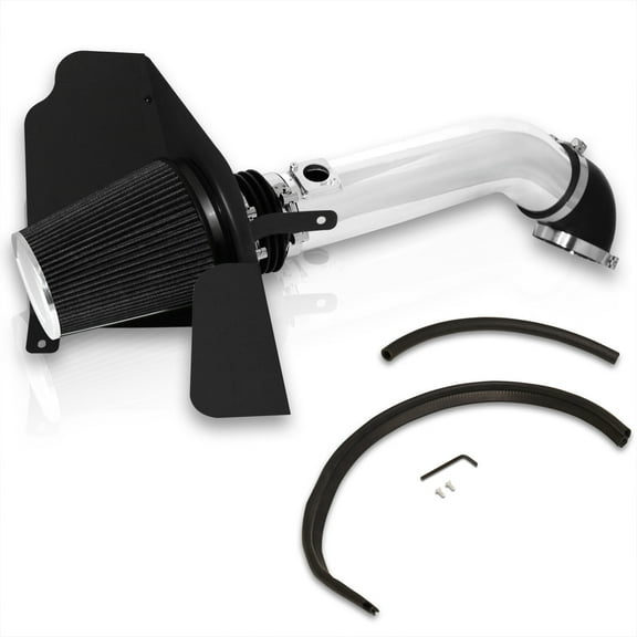 AJP Distributors Cold Air Intake Induction System Polish Aluminum Pipe + Heat Shield Filter Compatible/Replacement For Cadillac Escalade Chevy Silverado Avalanche Suburban Tahoe GMC Sierra Yukon XL V8