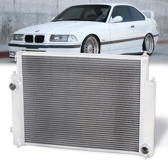 AJP Distributors Dual Core 2-Row Engine Cooling Full Aluminum Radiator Compatible/Replacement For BMW E36 3-Series Manual Transmission 1992 1993 1994 1995 1996 1997 1998 1999 92 93 94 95 96 97 98 99