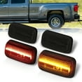 thumbnail image 1 of AJP Distributors Front Amber & Rear Red LED Fender Smoked Side Marker Lights Cab Lamps Set Compatible/Replacement For Chevy Silverado GMC Sierra 2500HD 3500HD Dually 2015 2016 2017 2018 2019 2020 2021, 1 of 10
