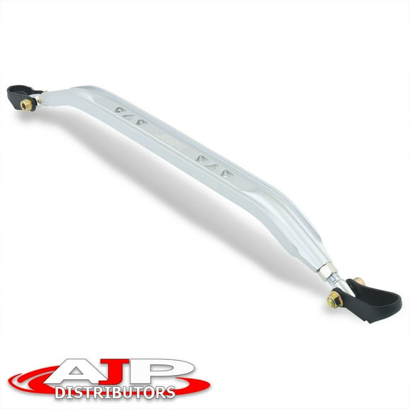 AJP Distributors Front Lower Suspension Aluminum Strut Tie Bar Brace Rod Arm Silver Compatible/Replacement For Honda Civic CRX Del Sol Integra DC2 EG EK EF 1992 1993 1994 1995 1996 1997 1998 1999 2000