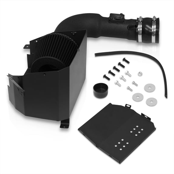 AJP Distributors JDM Cold Air Intake CAI Induction System Kit Black Aluminum Pipe + Heat Shield Filter Compatible/Replacement For Subaru BRZ Scion FRS Toyota 86 2013 2014 2015 2016 2017 2018 2019 2020