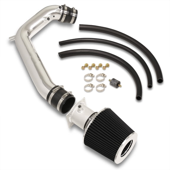 AJP Distributors JDM Cold Air Intake CAI Induction System Polished Aluminum Piping + Filter Compatible/Replacement For Nissan 240SX S13 Silvia 2.4L DOHC KA24DE Engine 1991 1992 1993 1994 91 92 93 94