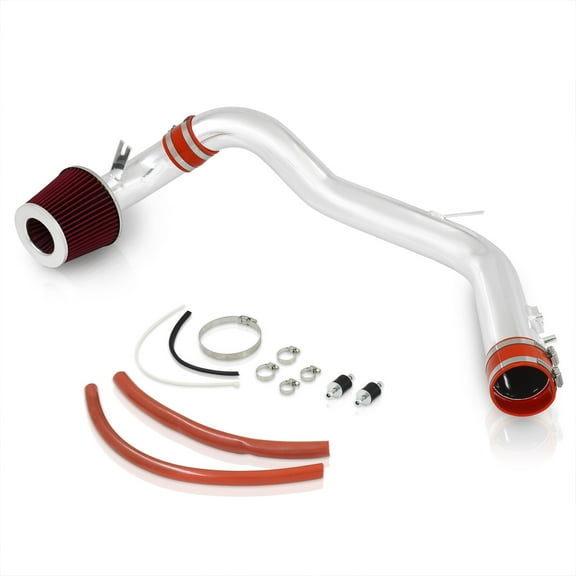 AJP Distributors JDM Cold Air Short Ram Intake CAI SRI Induction System Polish Aluminum Piping Pipe Kit + Filter Compatible/Replacement For Honda Accord 3.5L V6 2008 2009 2010 2011 2012 08 09 10 11 12