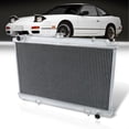 thumbnail image 1 of AJP Distributors JDM Dual Core 2 Row Full Aluminum Radiator Compatible/Replacement For Nissan 240SX S13 S14 Silvia SR20DET Engine Swap M/T Manual 1989 1990 1991 1992 1993 1994 89 90 91 92 93 94, 1 of 7